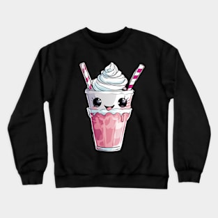 Pink Strawberry Milkshake Crewneck Sweatshirt